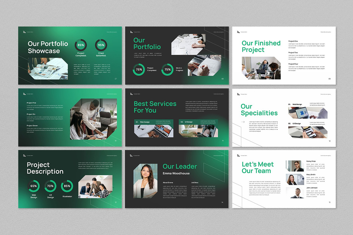 Creative Business Agency Powerpoint, a Presentation Template by graphicook (Photo 3 of 4)