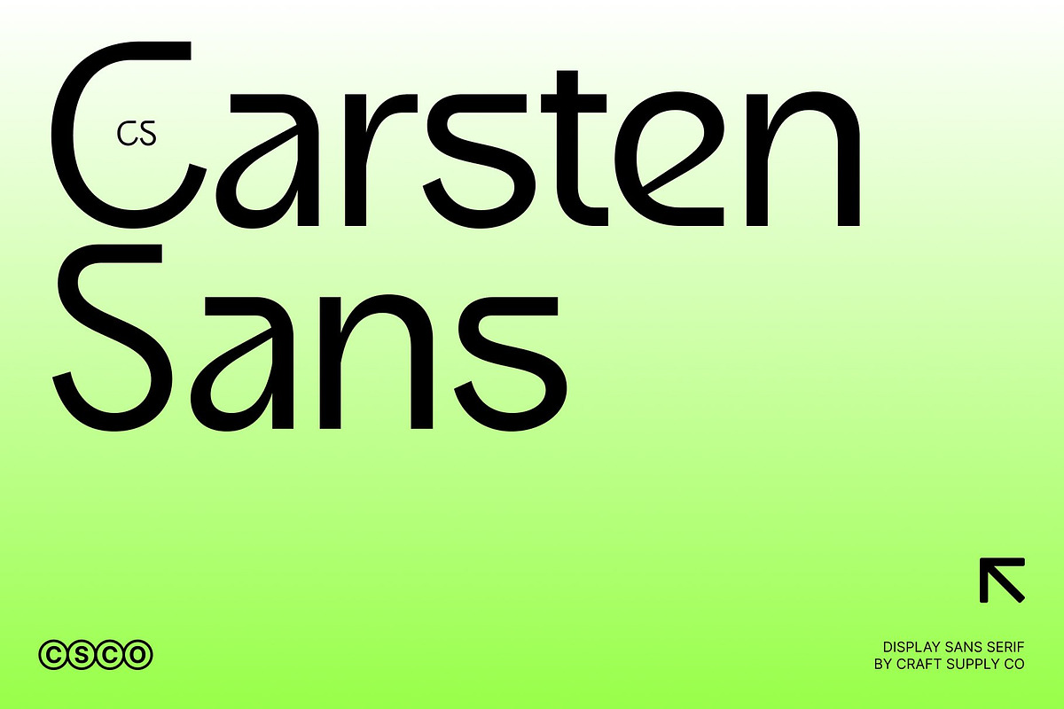 CS Carsten – Hybrid Sans Serif, a Sans Serif Font by Craft Supply Co. (Photo 1 of 8)