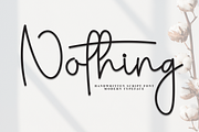 Nothing | Script Font, a Handwritten Font by Scratchones (Thumbnail 1 of 9)