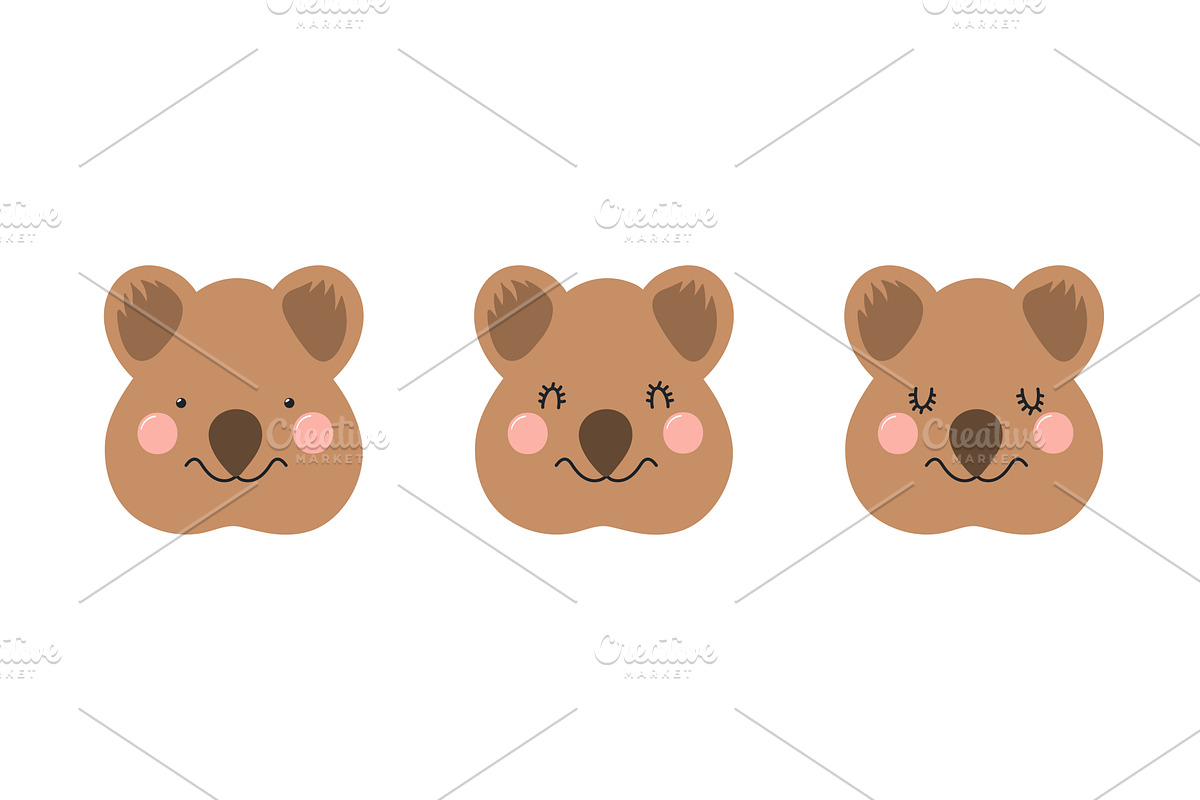 Cute little quokka face illustration, an Animal Illustration by sceptical cactus