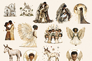 NEUTRAL NATIVITY CLIPART PACK, a Person Illustration by Daring Digies (Thumbnail 5 of 9)