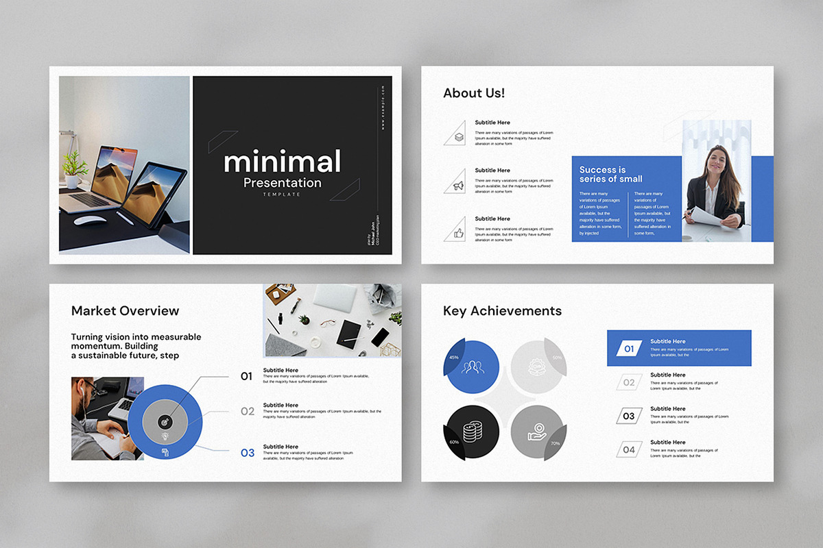 Minimal Presentation Template, a Presentation Template by Slide_Genius1 (Photo 2 of 7)