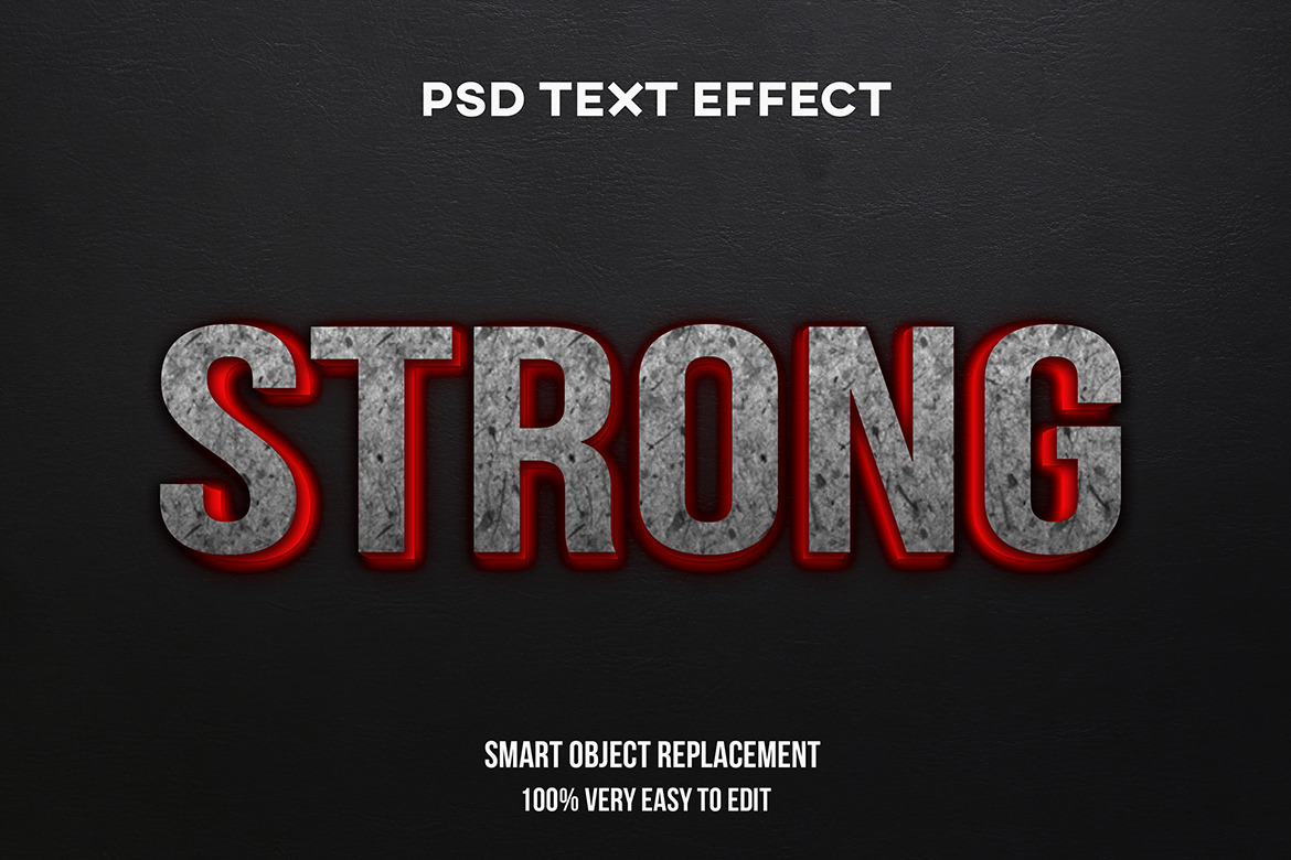 Strong Text effect Psd