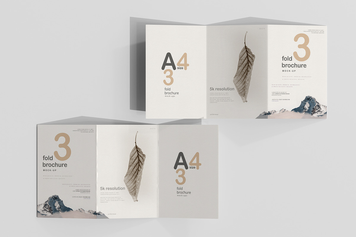 A4 Size Tri-Fold Brochure Mockup, a Print Template by pmvch (Photo 4 of 20)