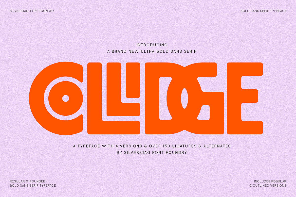 Collidge - Bold Ligature Rich Font, a Sans Serif Font by SilverStag Type Foundry (Photo 1 of 16)