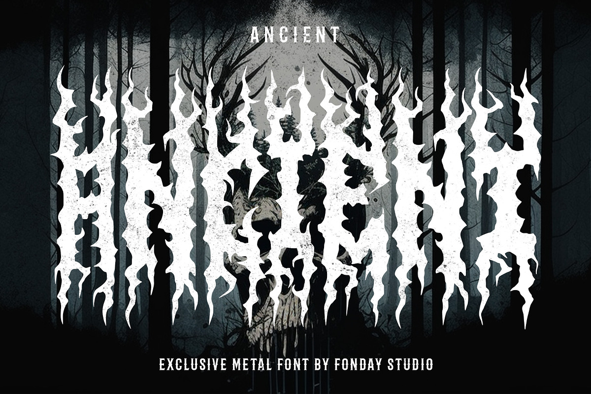 Ravenous - Death Metal Font, a Blackletter Font by Fonday Studio (Photo 2 of 6)