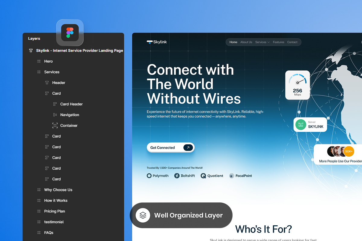 Skylink - Internet Service Provider, a Websites & App Template by SLAB! Design (Photo 2 of 4)
