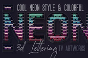 Colorful Neon 3D Lettering, a Graphic by TVartworks (Thumbnail 6 of 13)