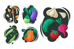 Vector Veggies – Colorful Food Art