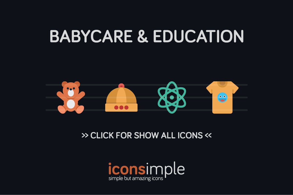 iconsimple: babycare & education, an Icon by Pixan Graphics