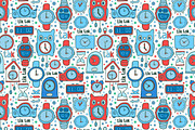 Tik tak. Vector clock illustrations., an Illustration by kostolom3ooo (Thumbnail 2 of 4)