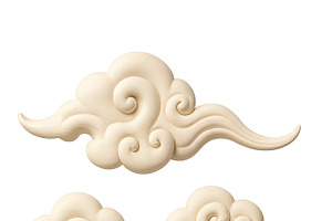 Mid autumn festival clouds isolated, an Illustration by Dvoevnore photos