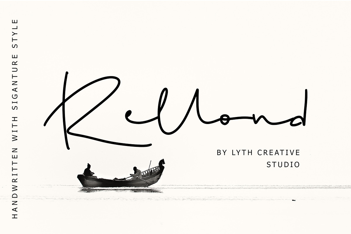 Rellond Signature Font, a Script Font by Lythcreative (Photo 1 of 8)