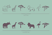 Savanna Kit, an Animal Illustration by DesignsByMissM (Thumbnail 2 of 4)