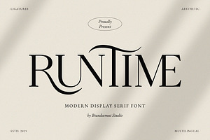 Runtime - Modern Display Serif Font, a Serif Font by BrandSemut