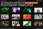 12 Photo Effect Templates, a Layer Style Add-On by iDoodle Studio (Thumbnail 1 of 6)