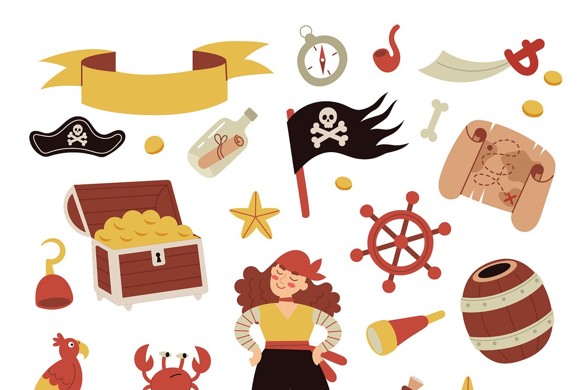 Cute vector pirate collection, a Graphic by My May Art (Photo 2 of 9)