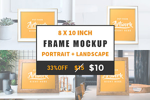 Portrait+Landscape Frame Mockup