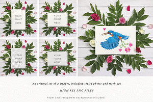 Botanical Flower Mockup Photo