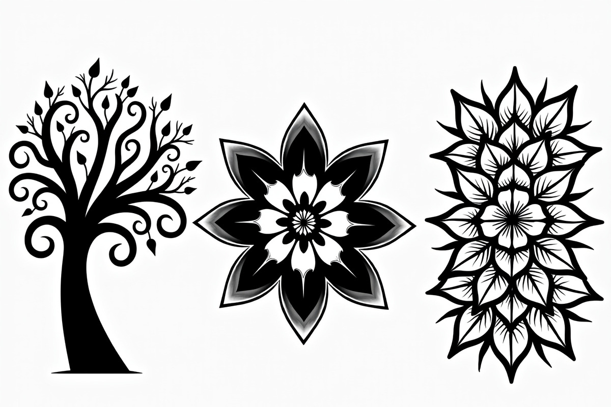 Decorative Tree Floral Tile Pattern, a Decorative Illustration by Artivon (Photo 3 of 6)