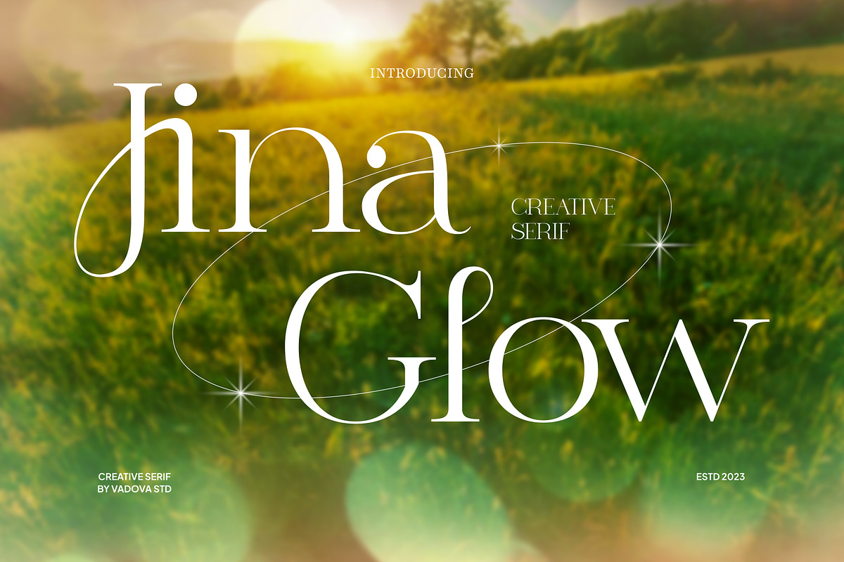 Jina Glow Serif Font, a Serif Font by Vadovastd (Photo 1 of 7)