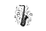 Saxophone Music Love Vector Bundle, an Illustration by Designs_River (Thumbnail 22 of 51)