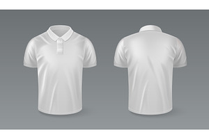 Male polo shirt mockup front and, an Object Illustration by art PVP - market
