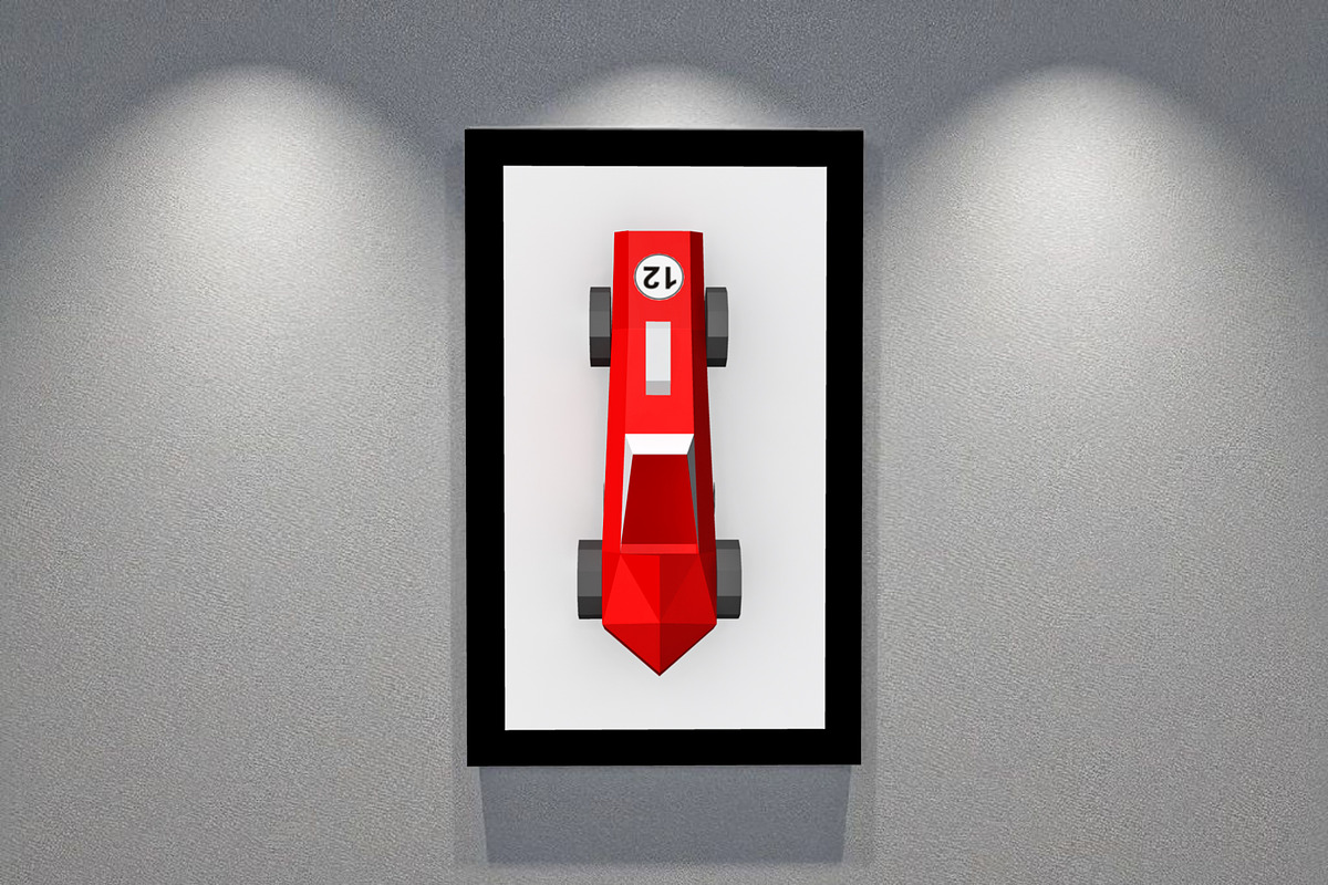 F1 CAR WALL ART - 3D Papercraft preview 2