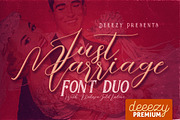 Just Marriage Font Duo, a Script Font by Deeezy (Thumbnail 1 of 9)