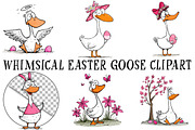 Whimsical Easter Goose Clipart, an Illustration by OK Design (Thumbnail 2 of 6)