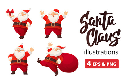4 Santa Claus characters