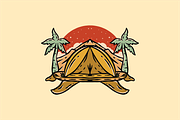 Tented Adventure in the Mountains, an Object Illustration by nomlimo.com (Thumbnail 1 of 2)