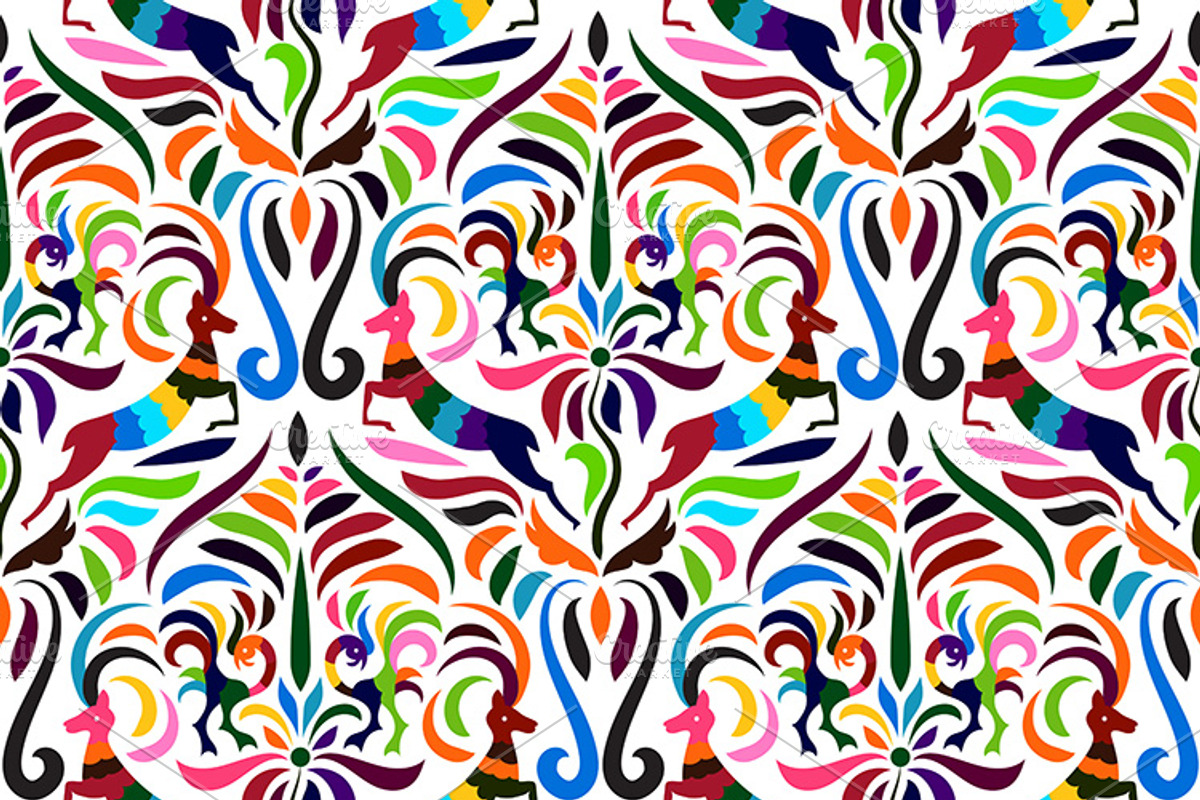 Vector Otomi Style Patterns, a Pattern Graphic by alexmakarova (Photo 3 of 7)