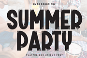 Summer Party | Script Font, a Script Font by Scratchones (Thumbnail 1 of 7)