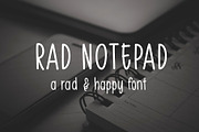 Rad Notepad - A Hand Lettered Font, a Sans Serif Font by Rad And Happy (Thumbnail 1 of 3)