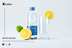 Water Bottle Mockup, a Household Mockup by Xtrahive