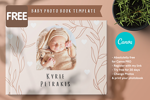 Baby Photo Book Template. Freebie!