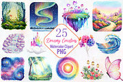 Dreamy Watercolor Creations Clipart, an Illustration by RobertsArt (Thumbnail 1 of 7)