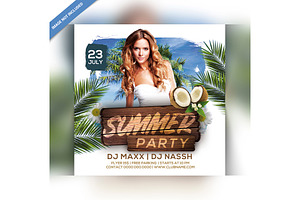Tropical Summer Party Invite