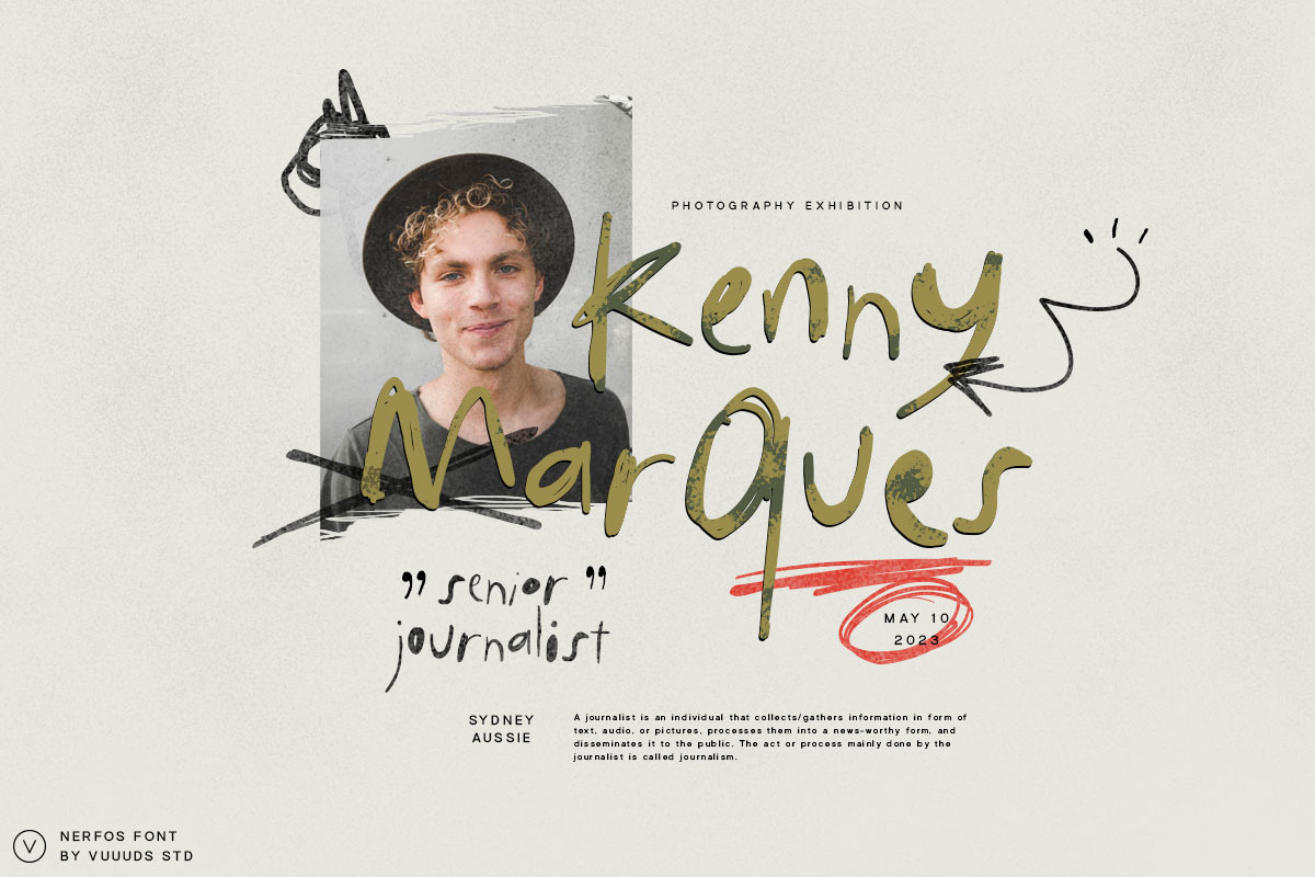 Nerfos Font, a Handwritten Font by vuuuds (Photo 2 of 11)