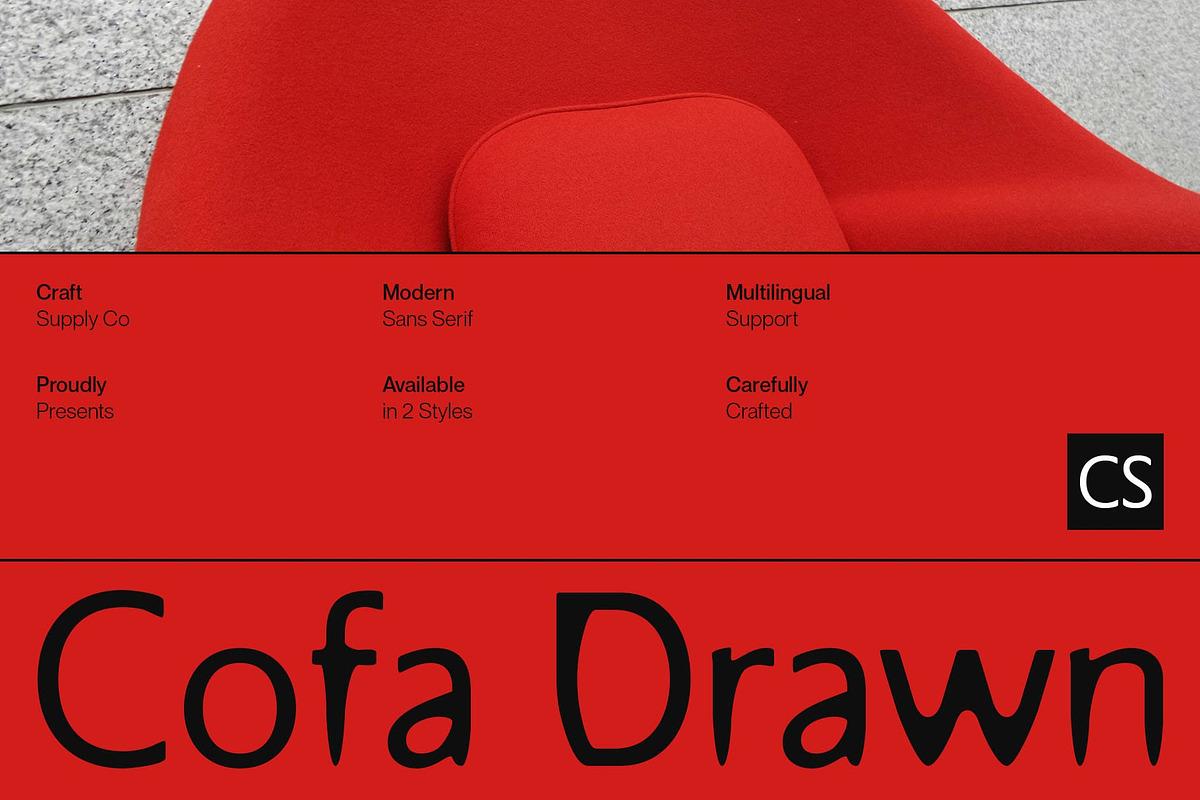 CS Cofa Drawn, a Sans Serif Font by Craft Supply Co. (Photo 1 of 8)