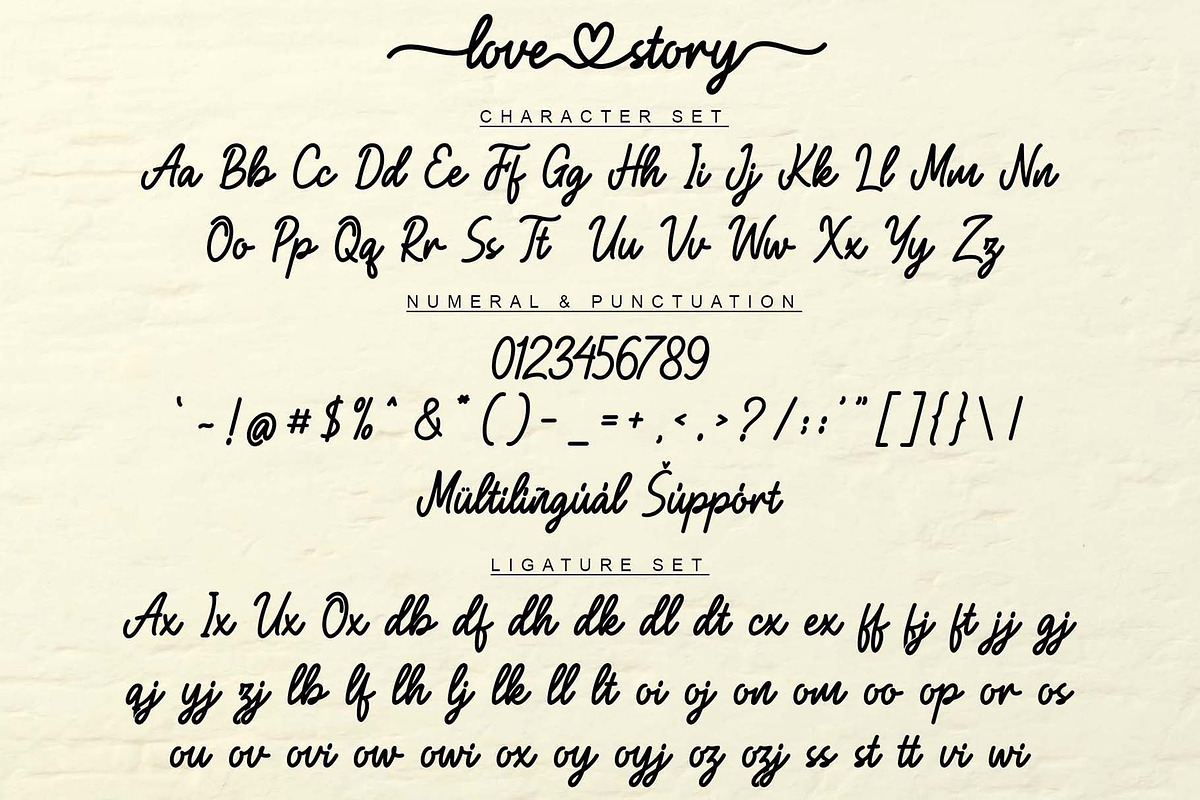 Love Story | Handwriting Font, a Handwritten Font by Aveni Letter Type (Photo 10 of 17)