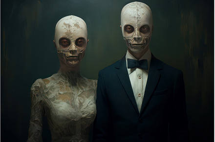Sinister Man and woman in creepy, a Beauty & Fashion Photo by Ylivdesign