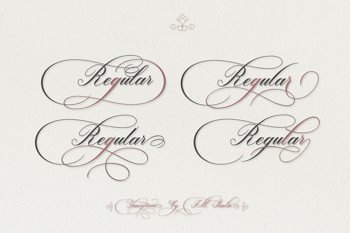 yaungtinai, a Script Font by IM Studio (Photo 3 of 7)