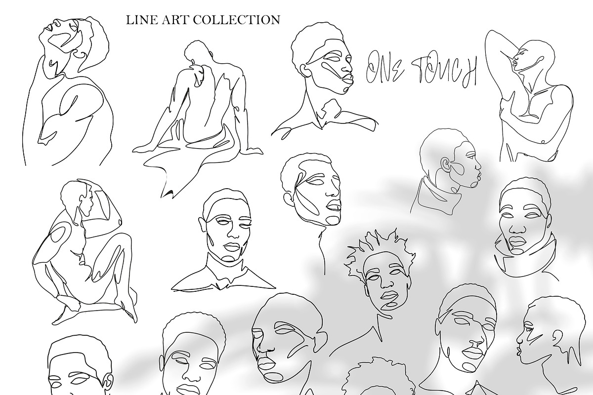 BLACK MALE BEAUTY MODERN LINE ART, a Texture Illustration by ArtOLB (Photo 5 of 10)