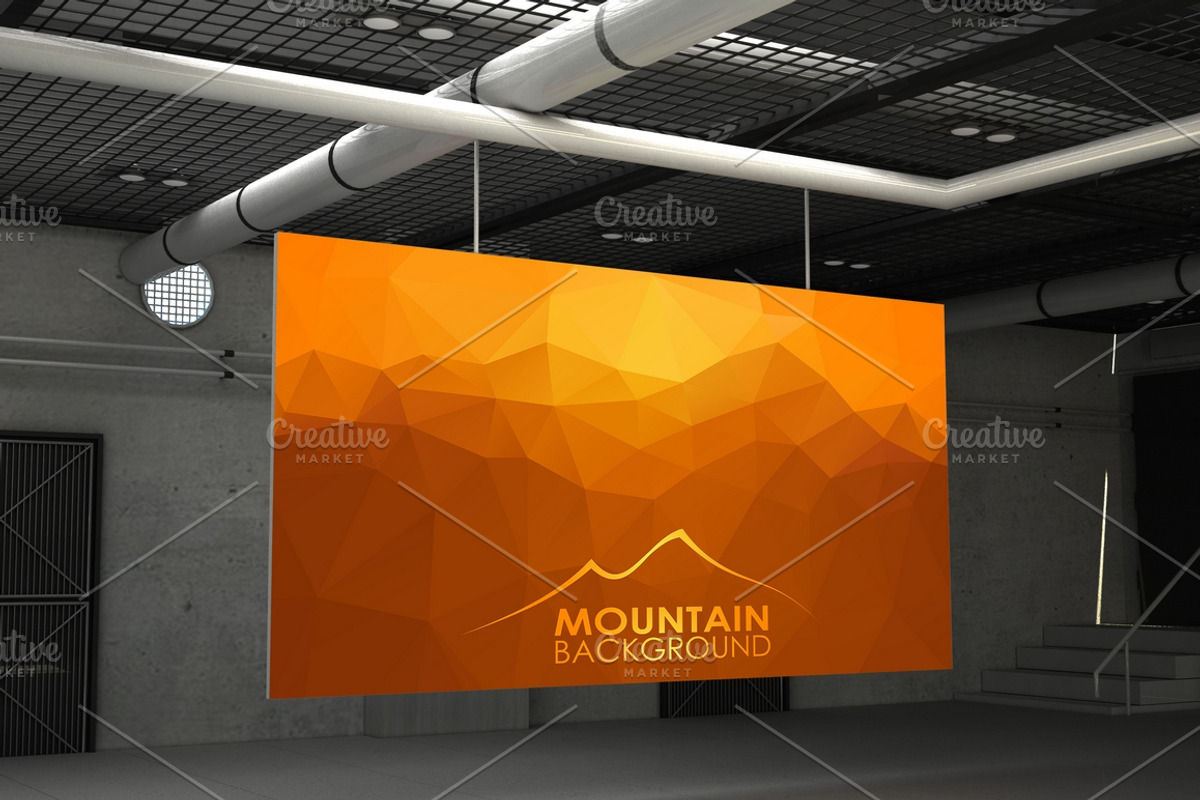 Mountains low poly vector collection, a Texture Illustration by MSA-Graphics (Photo 4 of 8)