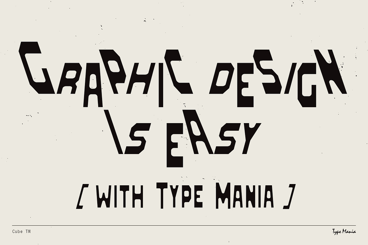 Cube TM – Bouncy Brutalist font, a Font by Type Mania (Photo 15 of 15)