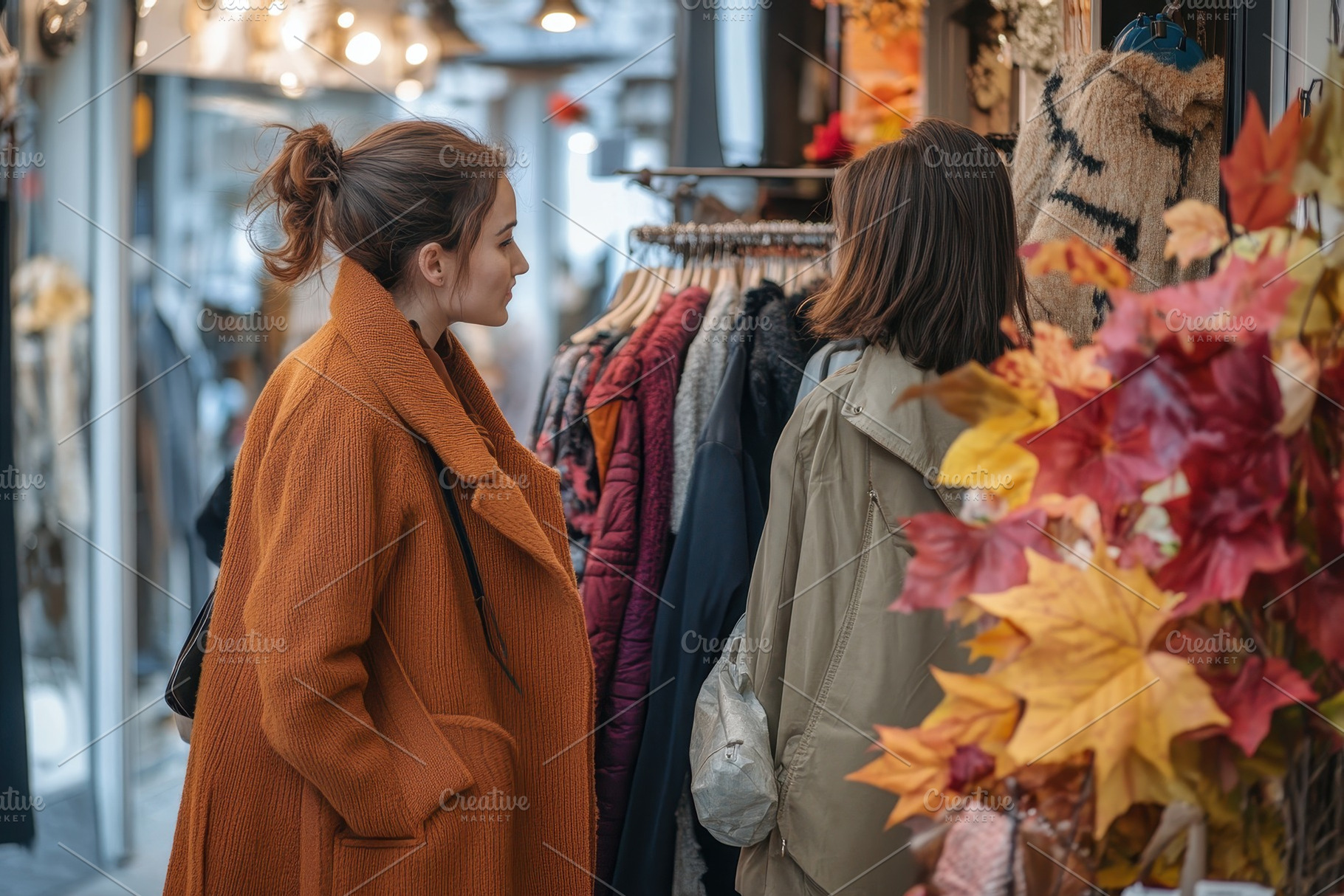 Women explore a boutique filled, a Photo by Pavel_design