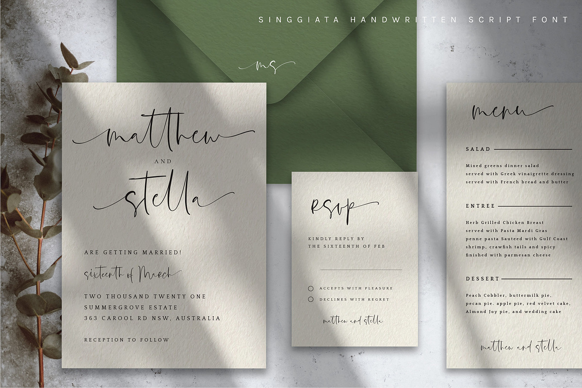 Singgiata Handwritten Font preview 5