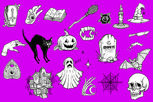 HALLOWEEN TATTOO FLASH Clipart